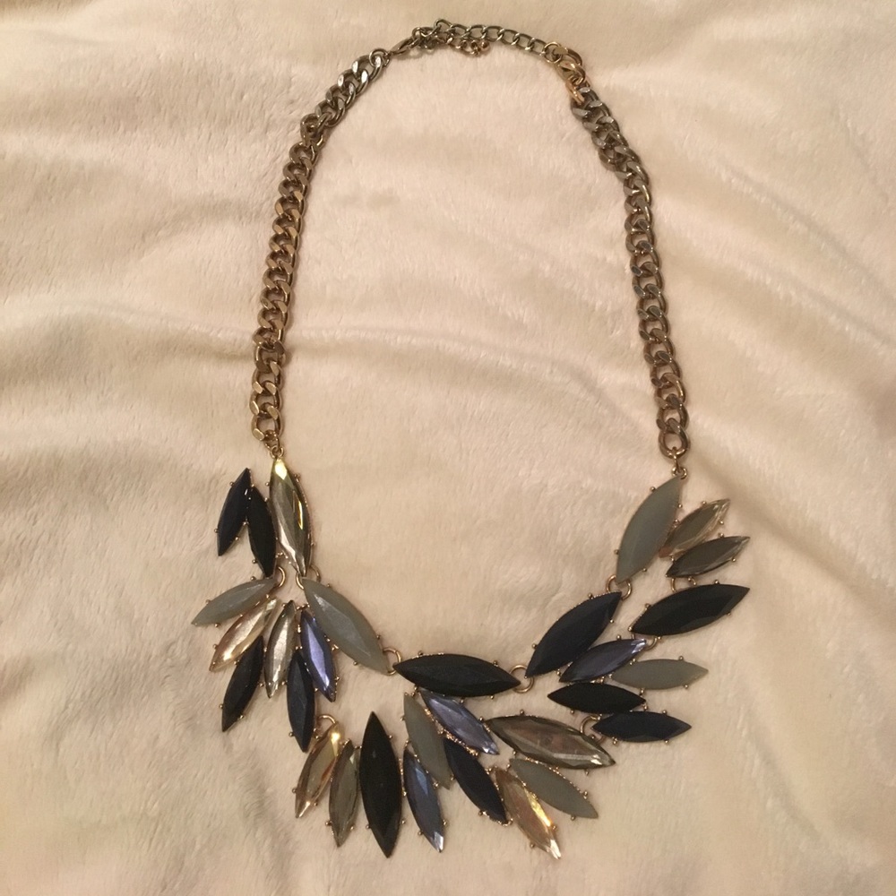 Blue and grey necklace